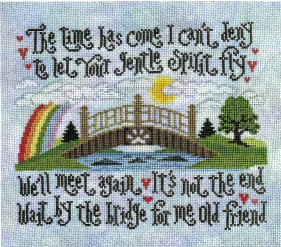 Rainbow Crossing cross stitch pattern from Silver Creek Samplers SCS-RAI