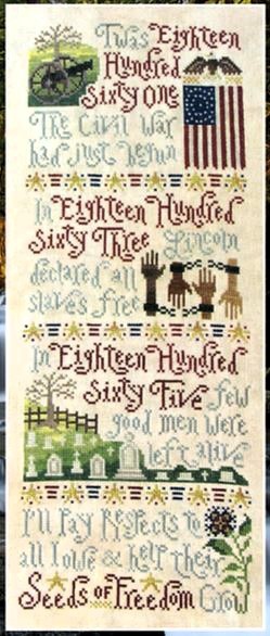 Seeds of Freedom cross stitch pattern from Silver Creek Samplers SCS-SEE