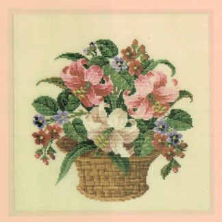 Lily Basket cross stitch pattern from Serendipity Designs SDP-L181