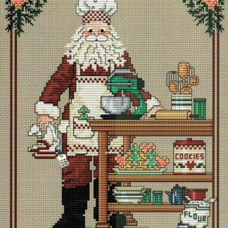 Cookie Santa cross stitch pattern from Sue Hillis Designs SHD-L228