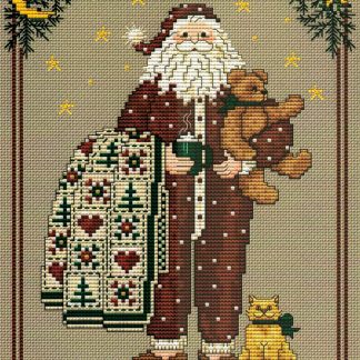 Pajama Santa cross stitch pattern from Sue Hillis Designs SHD-L233
