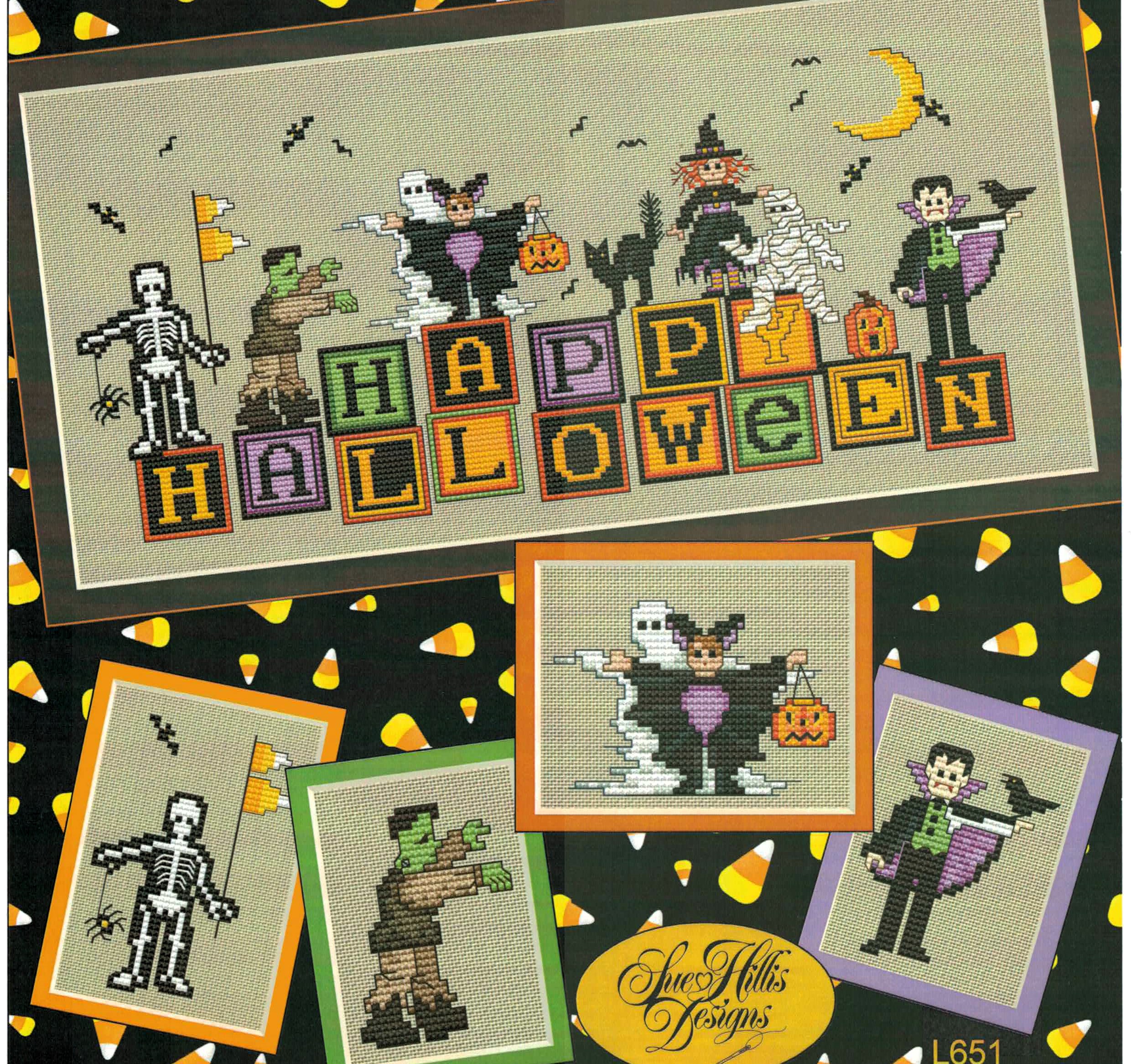 Halloween Memories cross stitch pattern from Sue Hillis Designs SHD-L651