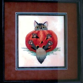 Pumpkitten cross stitch pattern from Springberry Kreek Designs SKD-PUM