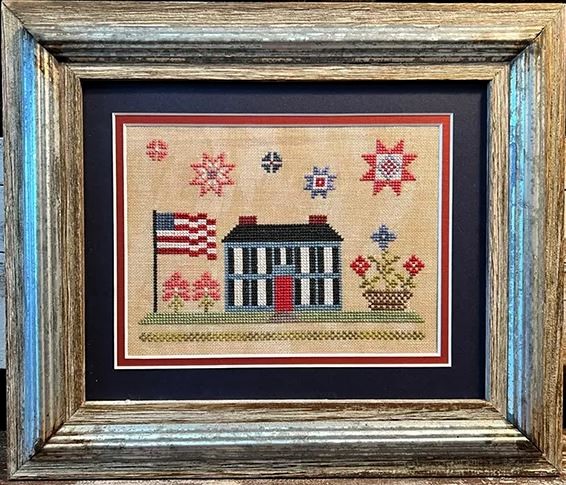 Freedom House cross stitch pattern from Sugar Maple Designs SMD-FRE