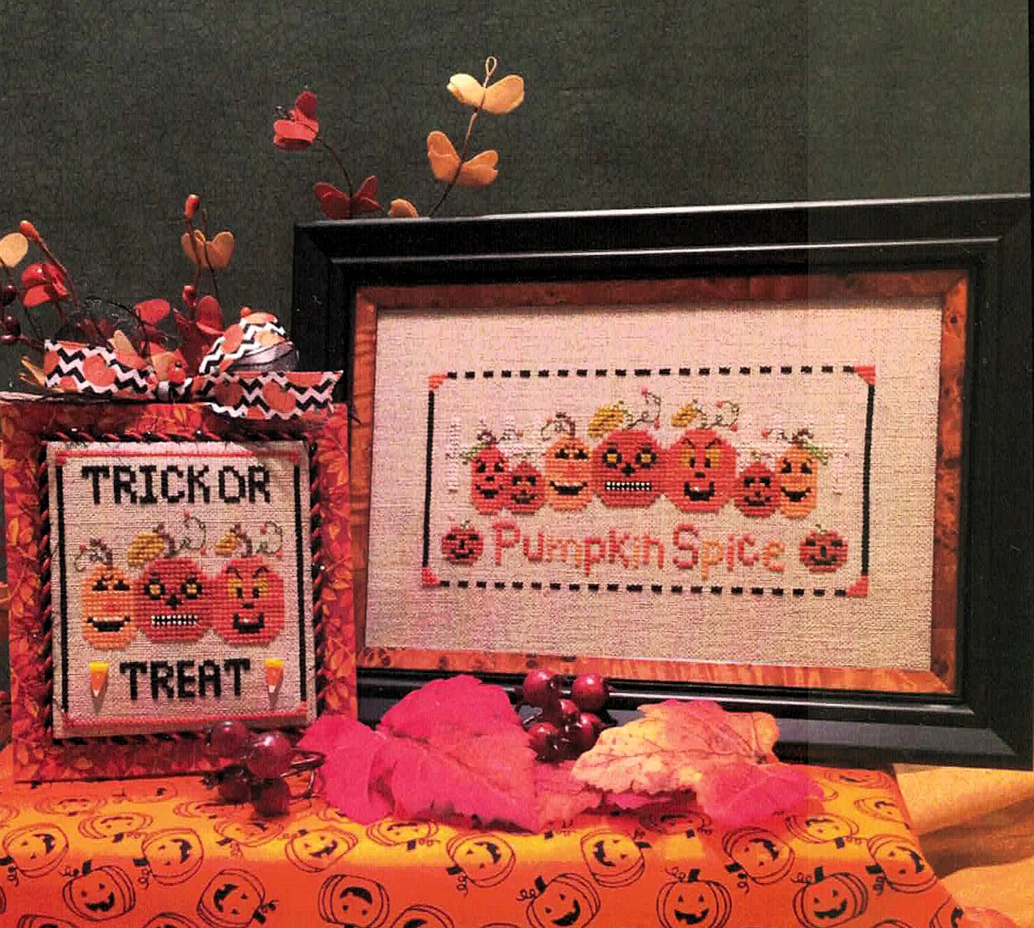 Pumpkin Spice cross stitch pattern from ScissorTail Designs STD-PUM