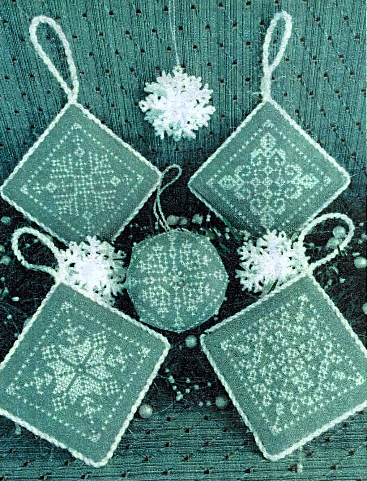 Snowflake Ornaments cross stitch pattern from ScissorTail Designs STD-SNO