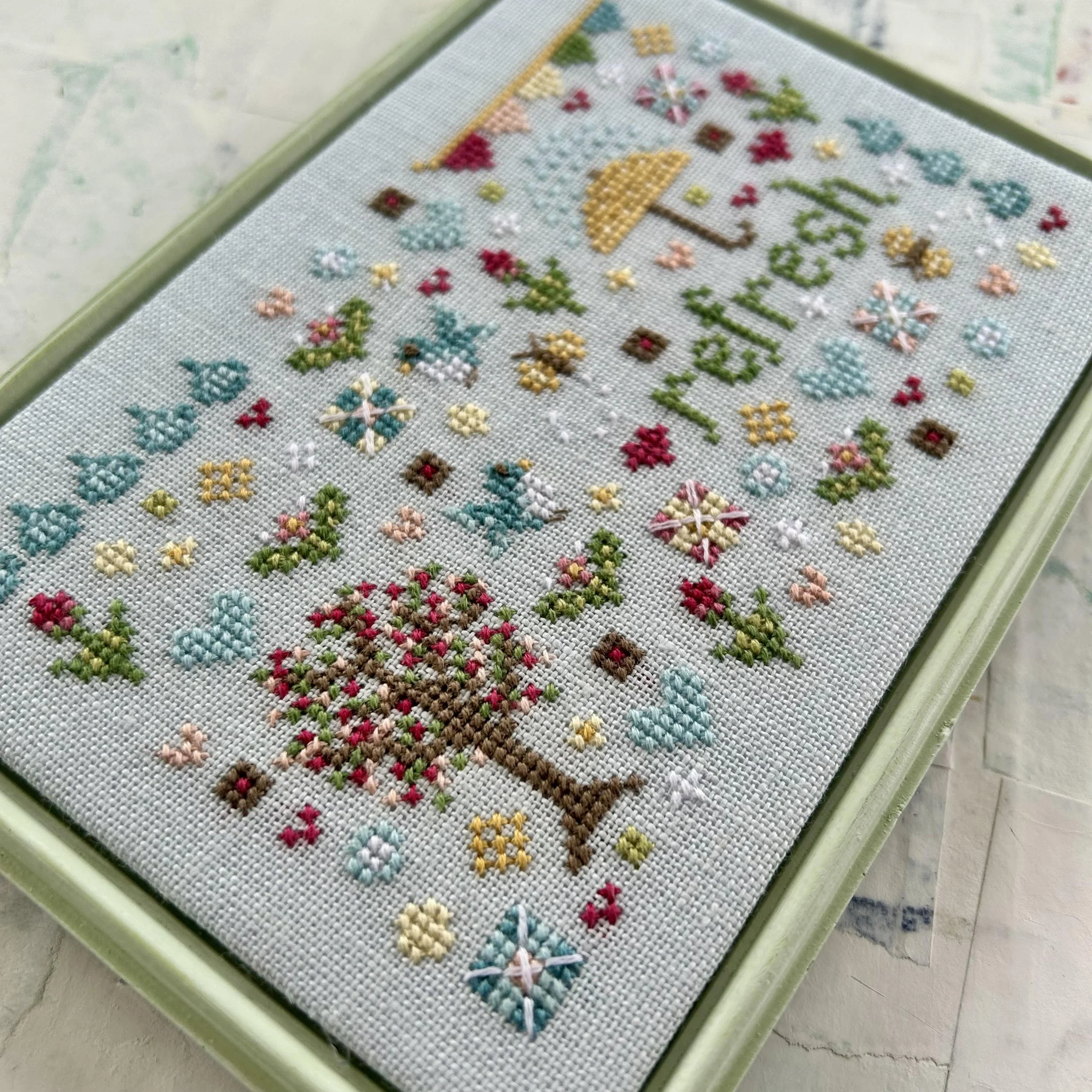 A Little Spring cross stitch pattern from Sweet Wing Studio SWS-ALSP