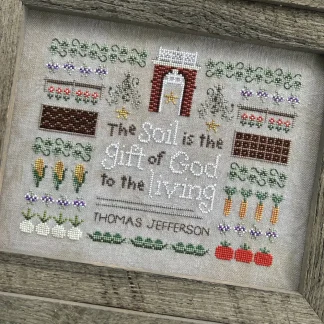 Jefferson's Garden cross stitch pattern from Sweet Wing Studio SWS-JEF