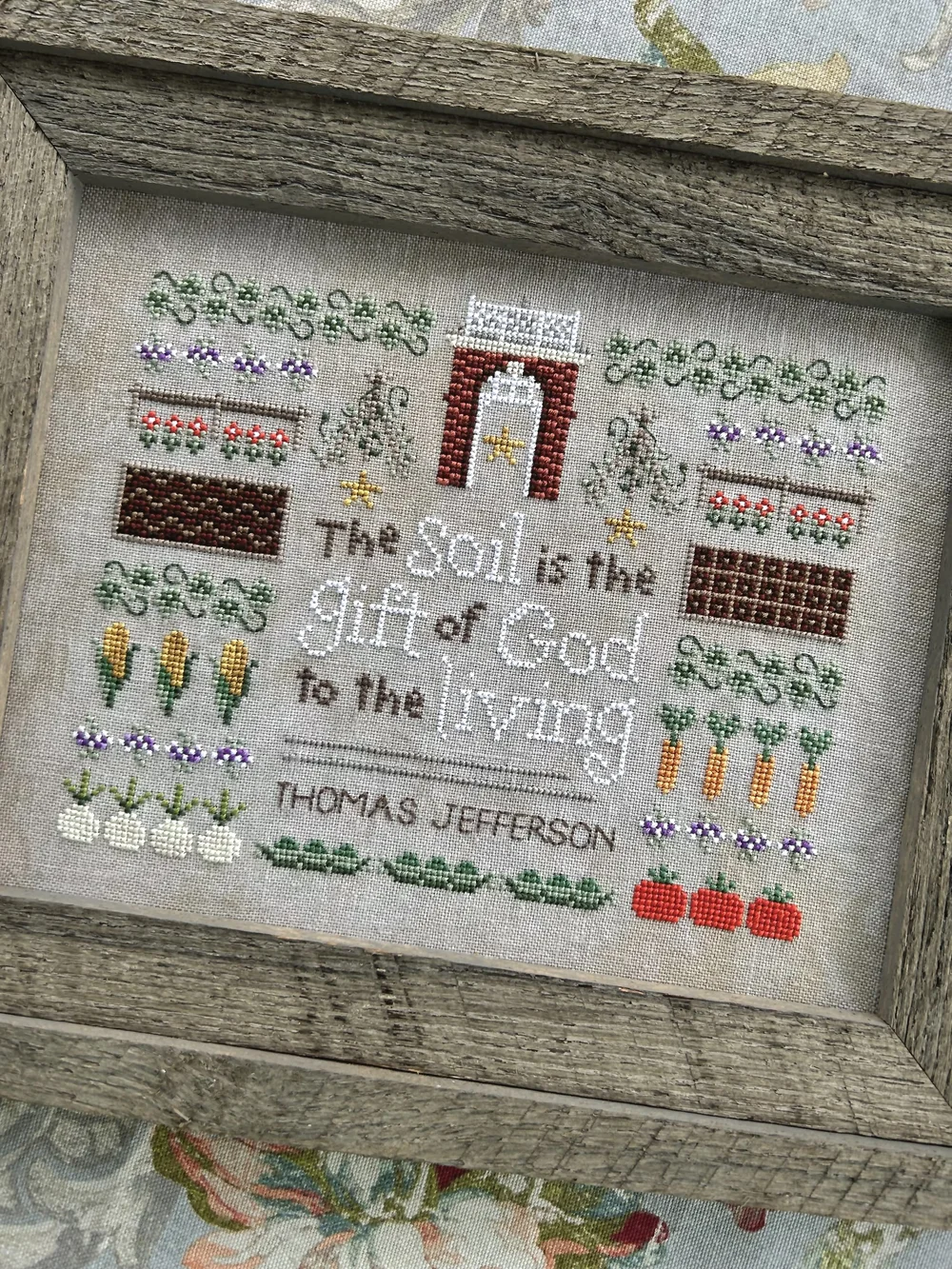 Jefferson's Garden cross stitch pattern from Sweet Wing Studio SWS-JEF