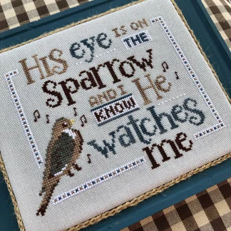 Singing Sparrow cross stitch pattern from Sweet Wing Studio SWS-SIN