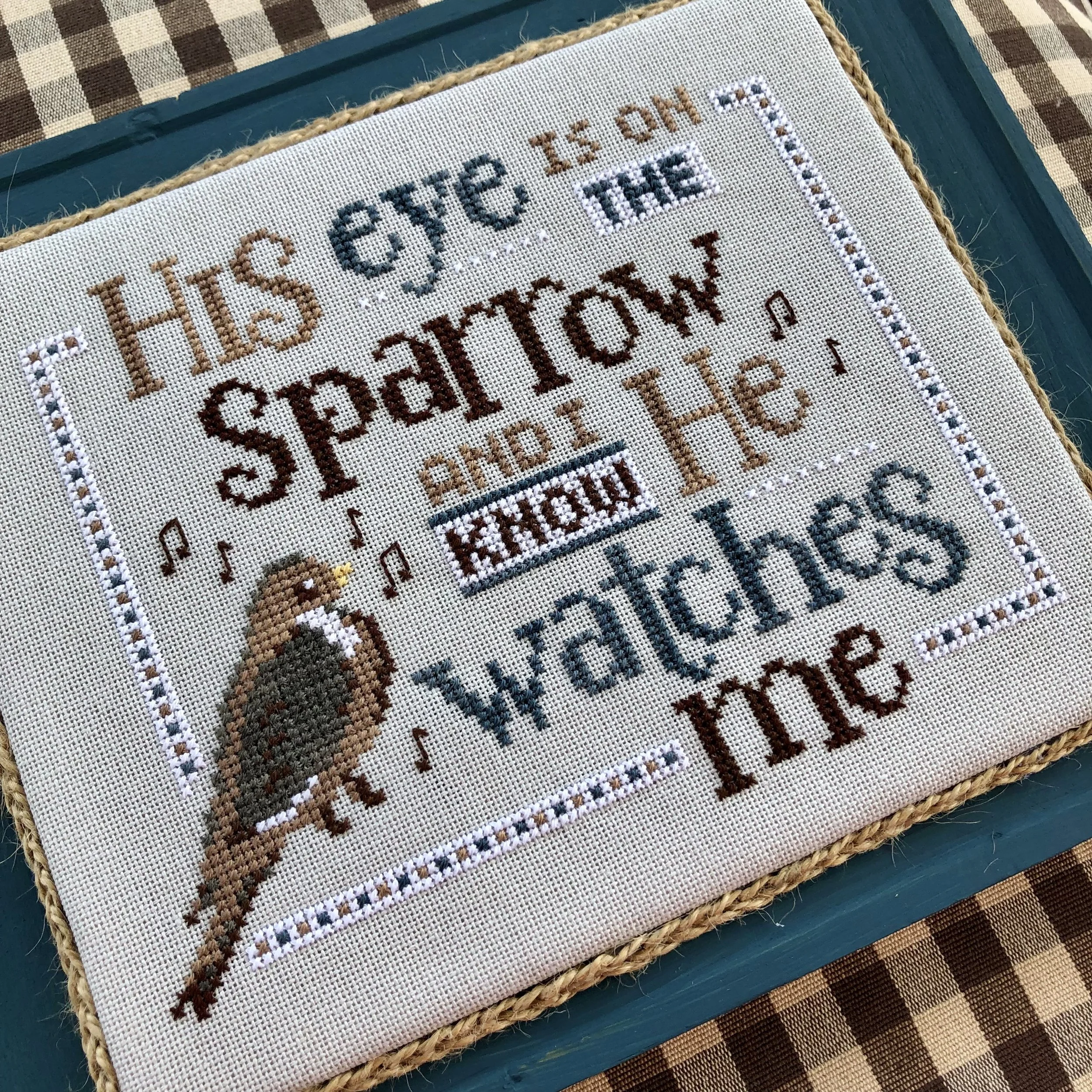 Singing Sparrow cross stitch pattern from Sweet Wing Studio SWS-SIN