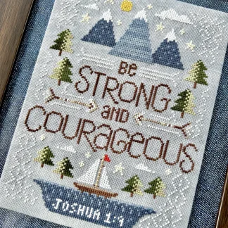 Strong and Courageous cross stitch pattern from Sweet Wing Studio SWS-STR
