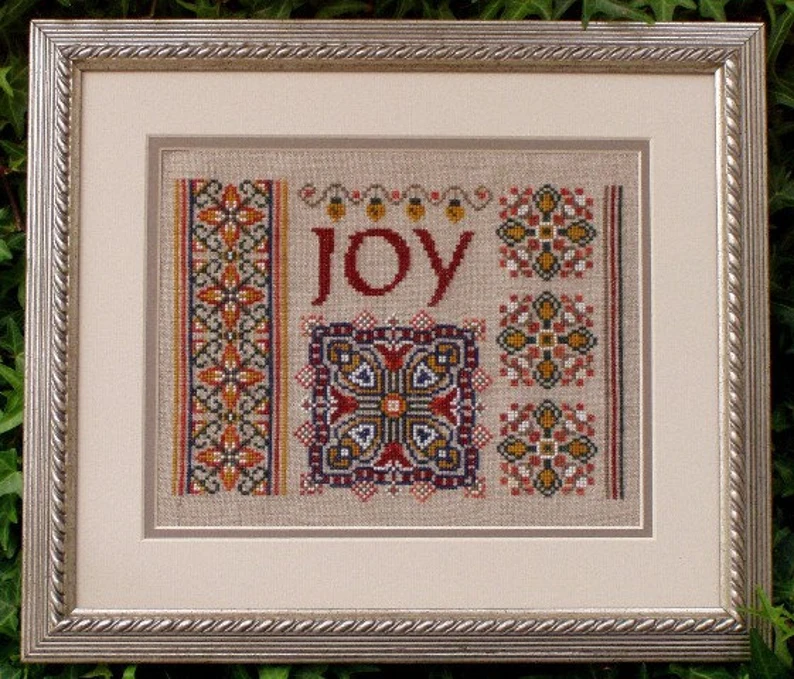 Joy Sampler cross stitch pattern from Turquoise Graphics & Designs TGD-063