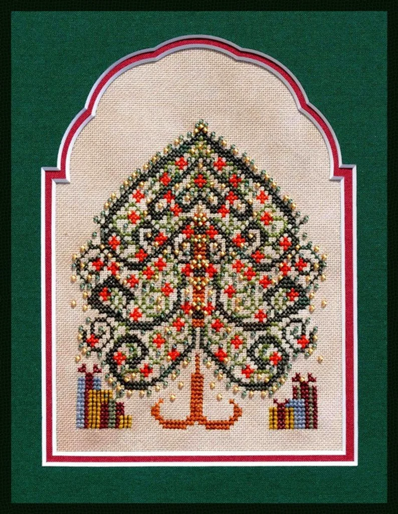 Gifts Gather Under cross stitch pattern from Turquoise Graphics & Designs TGD-071