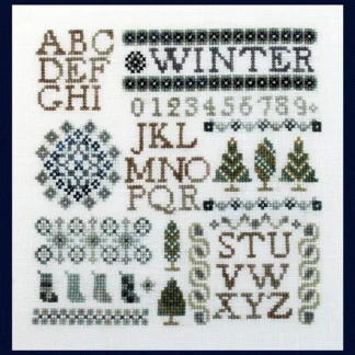 Mini Winter Sampler cross stitch pattern from Turquoise Graphics & Designs TGD-087