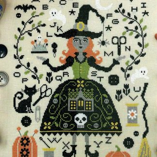 The Stitch Witch cross stitch pattern from Tiny Modernist TM-22030