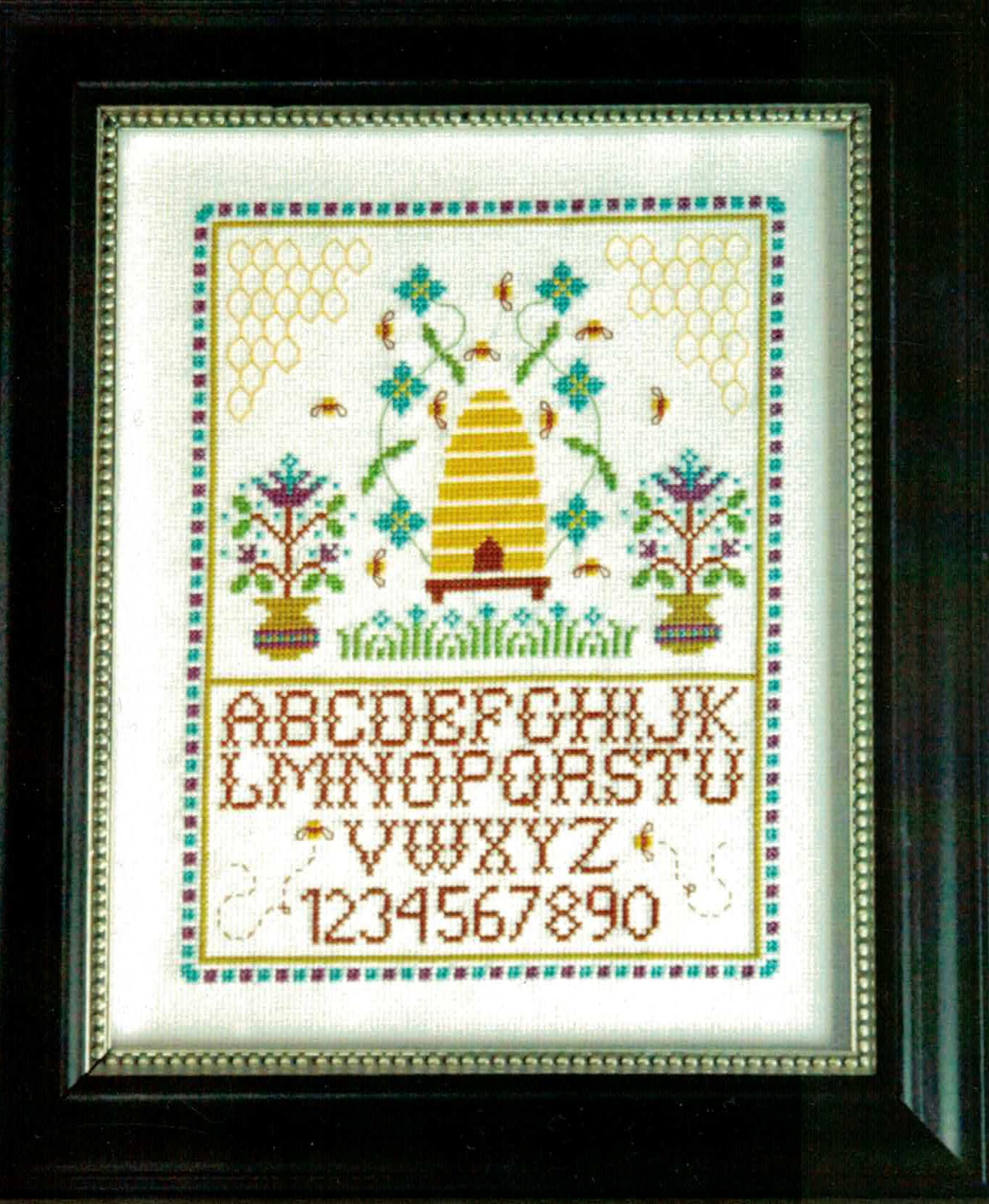 Beehive Sampler cross stitch pattern from Tiny Modernist TM-BEE