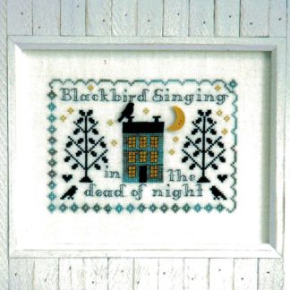Blackbird Singing cross stitch pattern from Tiny Modernist TM-BLA