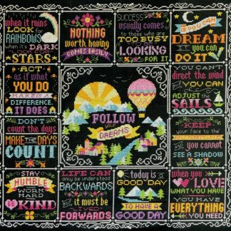 Words to Live By cross stitch pattern from Tiny Modernist TM-WOR