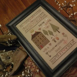 Pursue Love cross stitch pattern from Tree of Life Samplings TOL-PUR