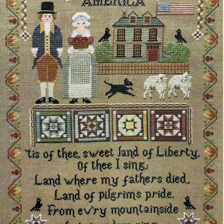 America cross stitch pattern from Twin Peak Primitives TPP-AME