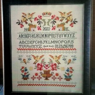 Gold Birds Sampler cross stitch pattern from Twin Peak Primitives TPP-GOL