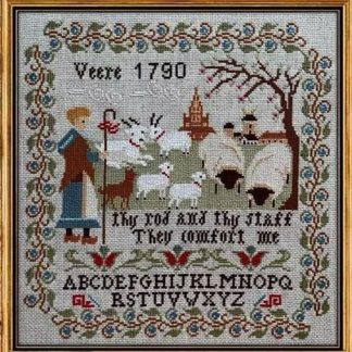 Shepherd of Veere 1790 cross stitch pattern from Twin Peak Primitives TPP-SHE
