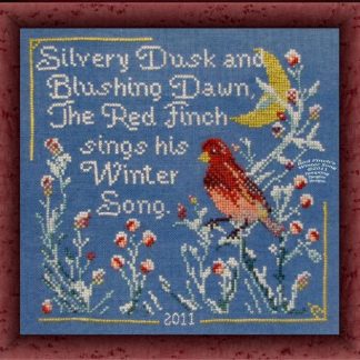 Red Finch's Winter Song cross stitch pattern from Tempting Tangles TT-RED