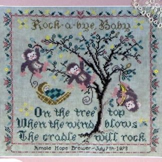 Tree Top Birth Sampler cross stitch pattern from Tempting Tangles TT-TRE