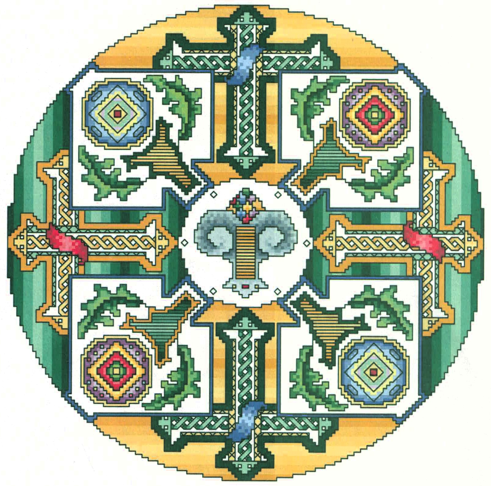 Gothic in the Round cross stitch pattern from Vickery Collection VC-2091