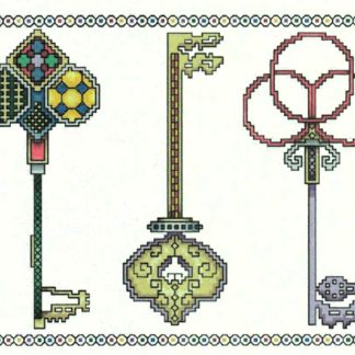 Decorative Keys cross stitch pattern from Vickery Collection VC-2111