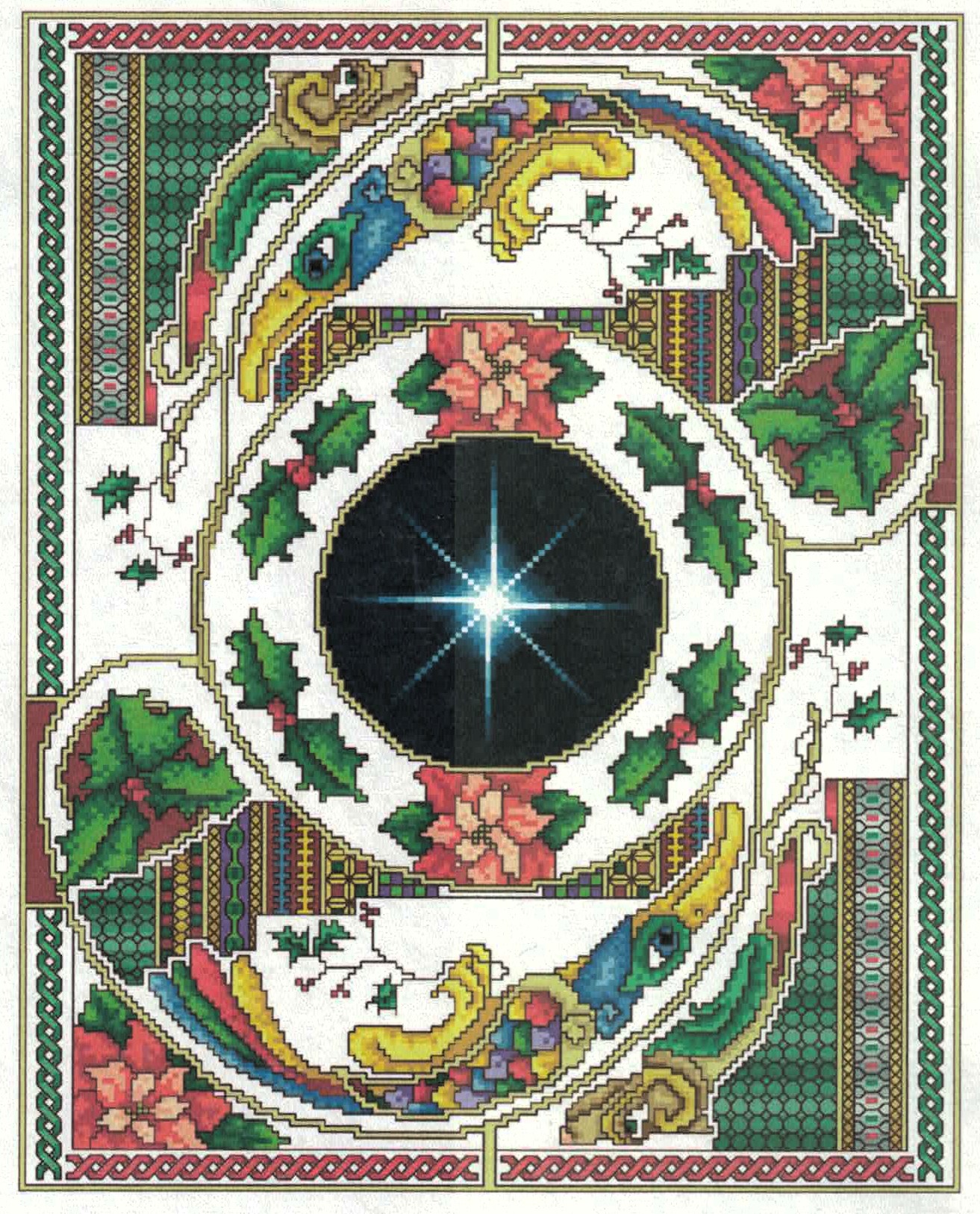 Celtic Christmas cross stitch pattern from Vickery Collection VC-2120