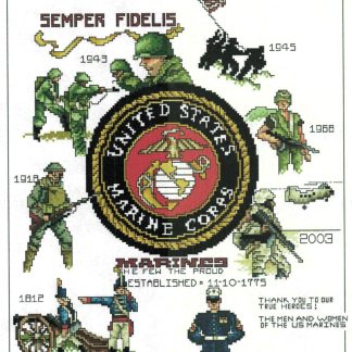 Marines cross stitch pattern from Vickery Collection VC-2310
