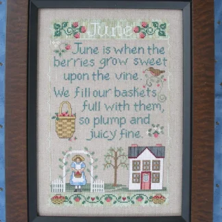 Monthly Sampler: June cross stitch pattern from Waxing Moon Designs WMD-143