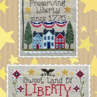 Preserving Liberty cross stitch pattern from Waxing Moon Designs WMD-196