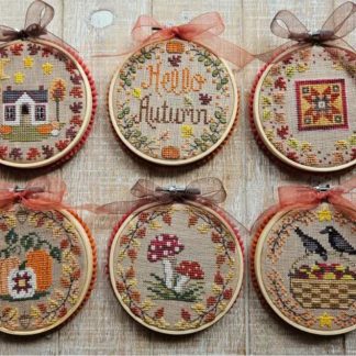 Autumn Mini-Rounds cross stitch pattern from Waxing Moon Designs WMD-232