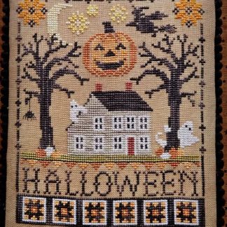 Halloween Saltbox cross stitch pattern from Waxing Moon Designs WMD-233