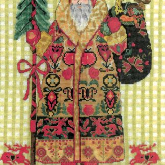 Folk Santa cross stitch pattern from X's & Oh's XO-B720