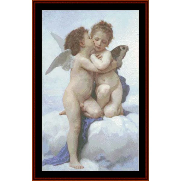 The First Kiss cross stitch pattern from Cross Stitch Collectibles XS-BOU01