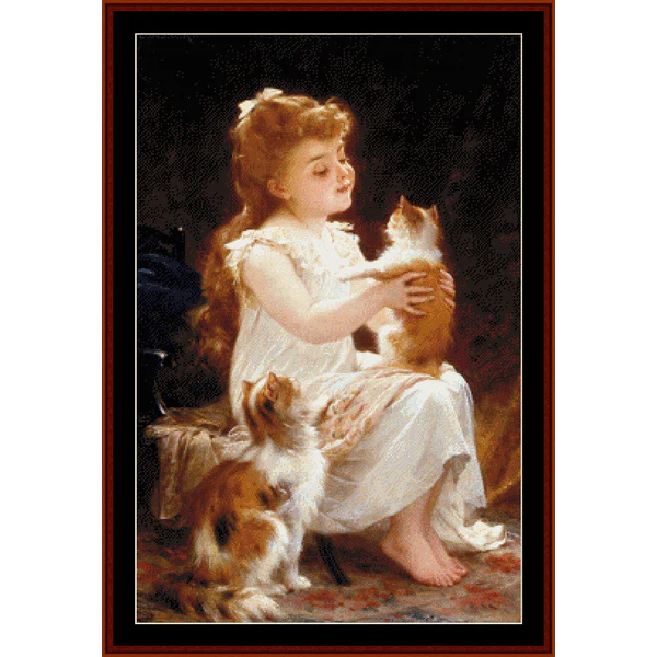Playing with Kitty cross stitch pattern from Cross Stitch Collectibles XS-EM08