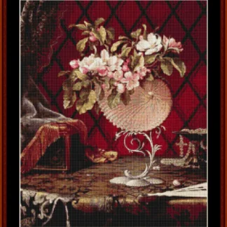 Still Life with Apple Blossoms cross stitch pattern from Cross Stitch Collectibles XS-HE02