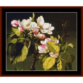 Apple Blossoms cross stitch pattern from Cross Stitch Collectibles XS-HE04