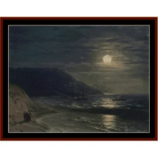 Yalta Mountains at Night cross stitch pattern from Cross Stitch Collectibles XS-ICA16