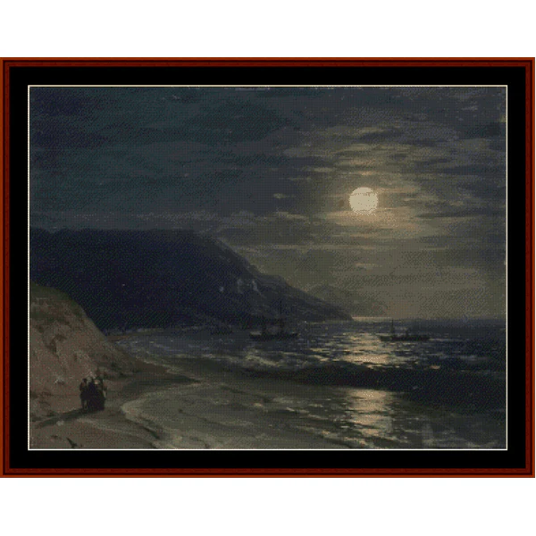 Yalta Mountains at Night cross stitch pattern from Cross Stitch Collectibles XS-ICA16