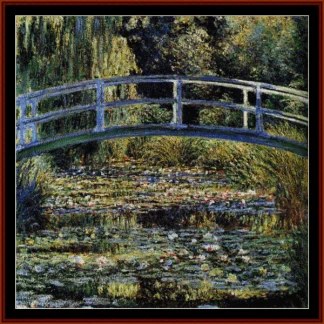 The Waterlily Pond cross stitch pattern from Cross Stitch Collectibles XS-MO18