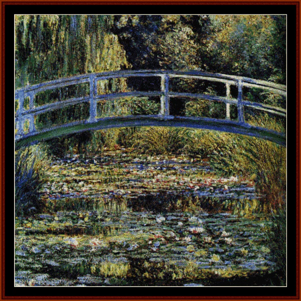 The Waterlily Pond cross stitch pattern from Cross Stitch Collectibles XS-MO18