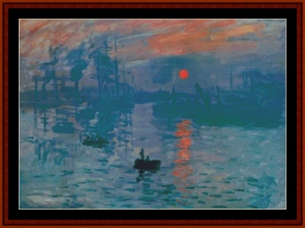 Impression, Sunrise cross stitch pattern from Cross Stitch Collectibles XS-MO52