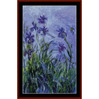 Lilac Irises cross stitch pattern from Cross Stitch Collectibles XS-MO68