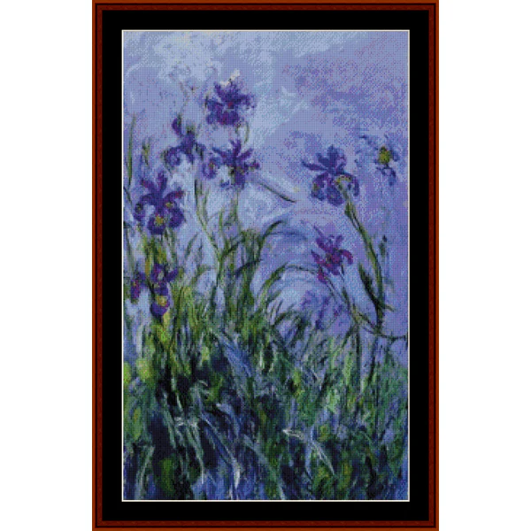 Lilac Irises cross stitch pattern from Cross Stitch Collectibles XS-MO68