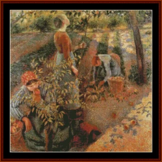 Apple Picking cross stitch pattern from Cross Stitch Collectibles XS-PIS21